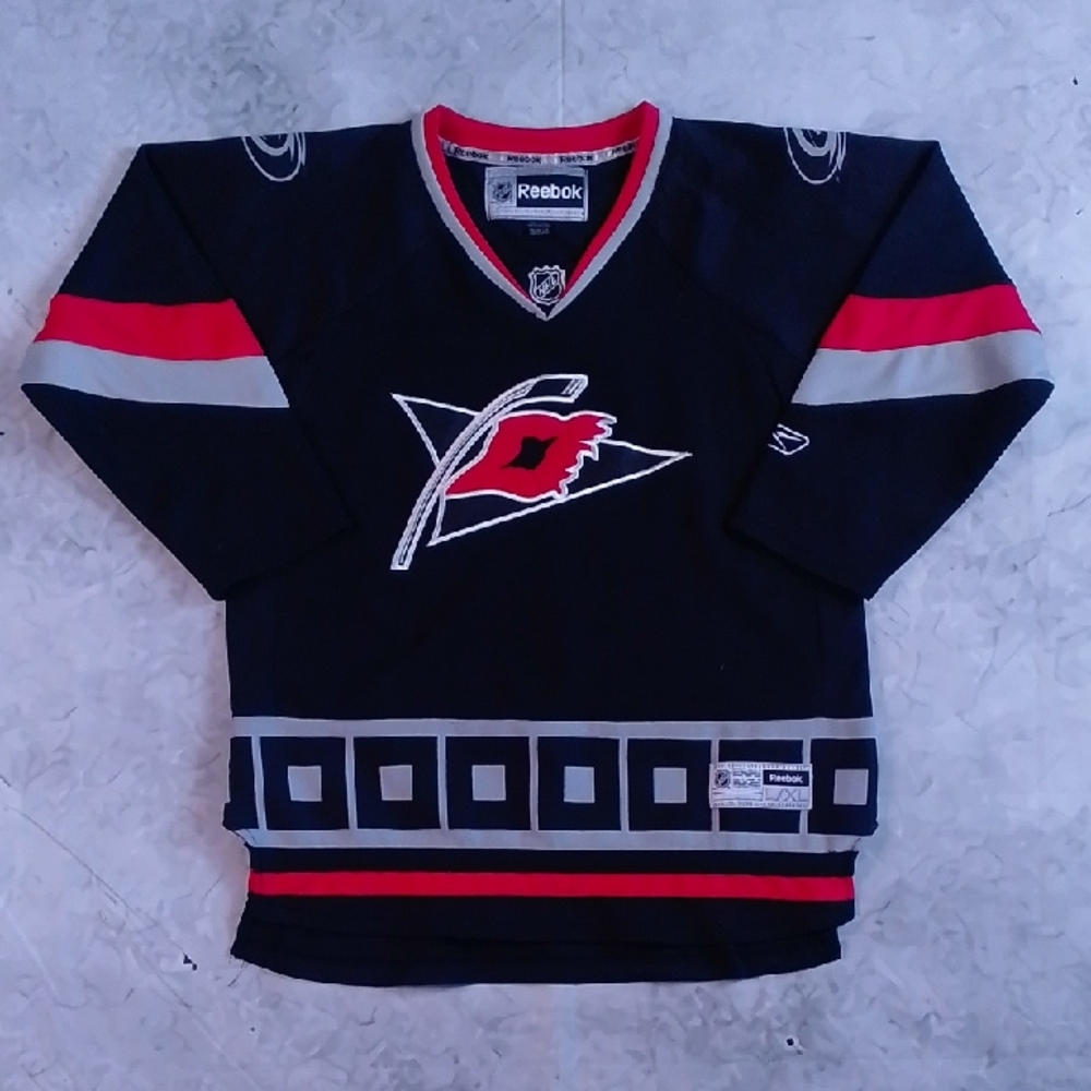CAROLINA HURRICANES REEBOK NHL Alternate Black Hockey Jersey Youth BLANK